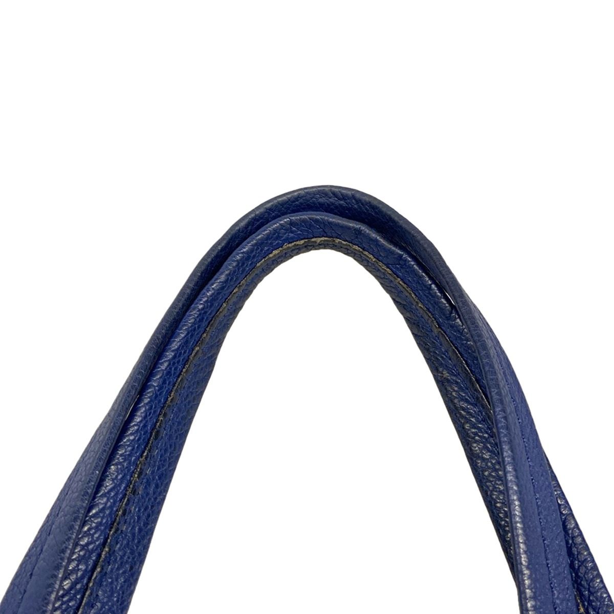 Celine Tote Cabas Phantom Small with Belt Navy Leather — view 9