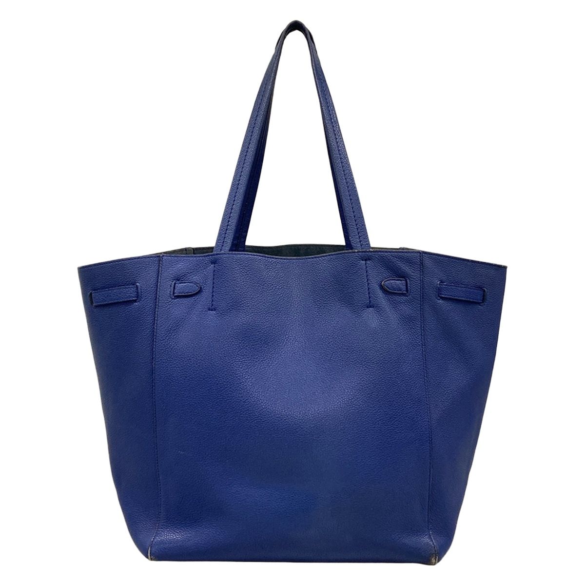 Celine Tote Cabas Phantom Small with Belt Navy Leather — view 3