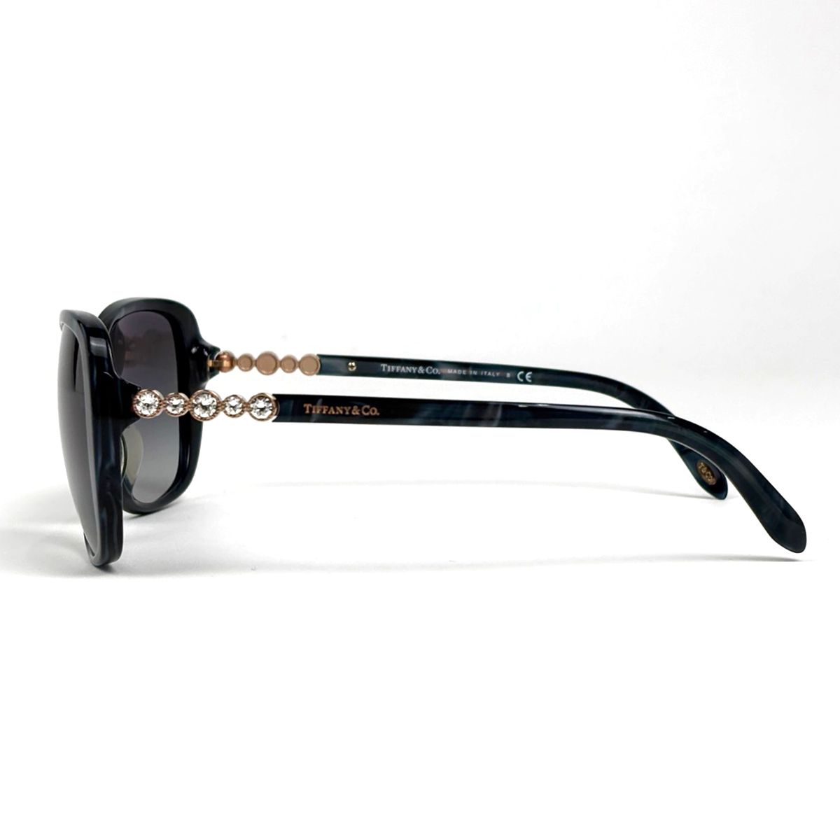 Tiffany & Co Rhinestone Sunglasses Acetate Blue Eyewear — view 2