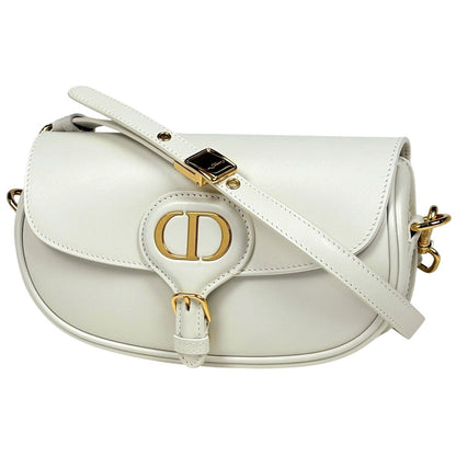 Dior Bobbi East West Shoulder Bag Leather White