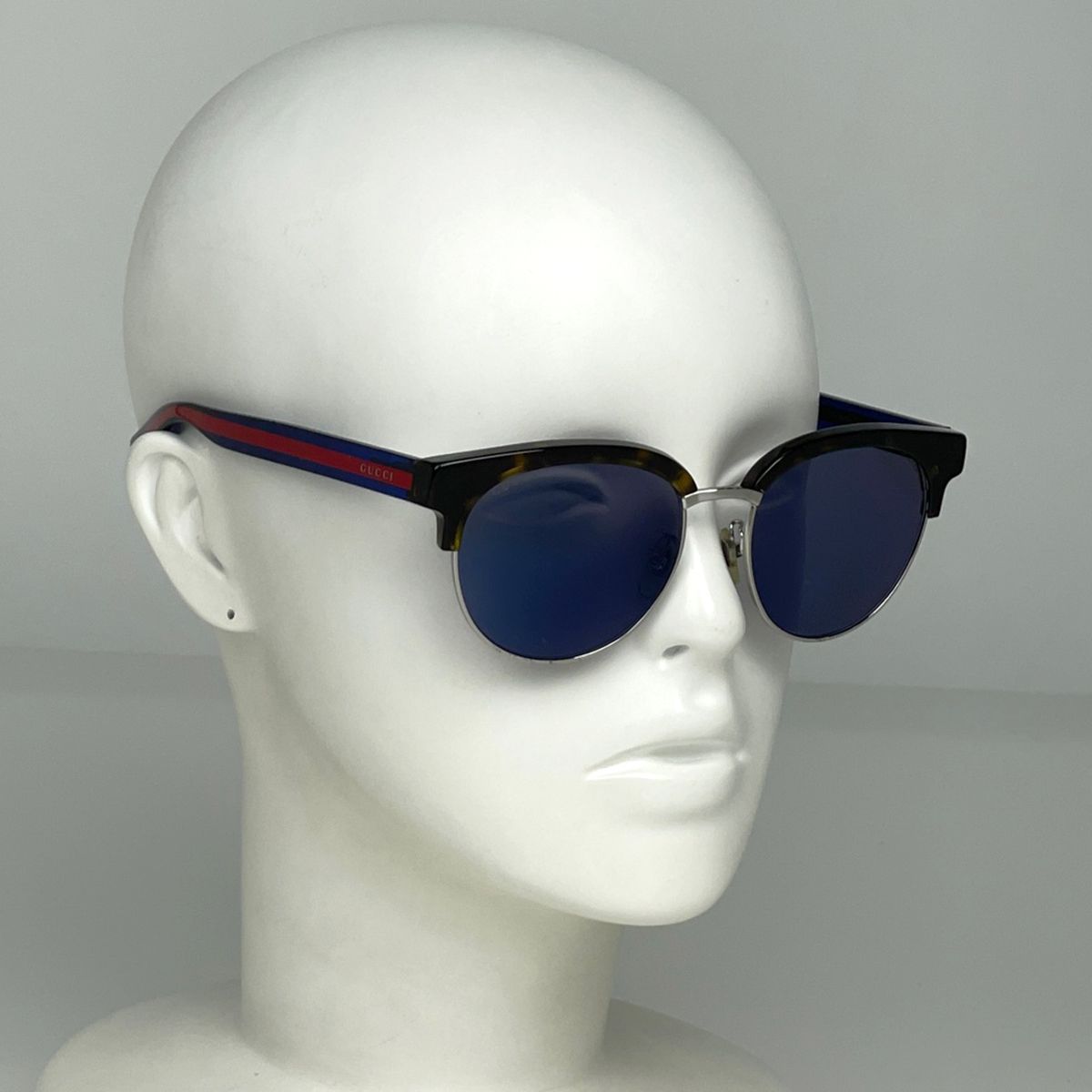 Gucci Logo Sunglasses Eyewear Demi Pattern Acetate Brown — view 7