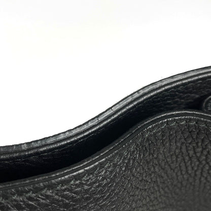 Gucci Soho Chain Shoulder Bag Fringe Tassel Interlocking Leather Black — view 4