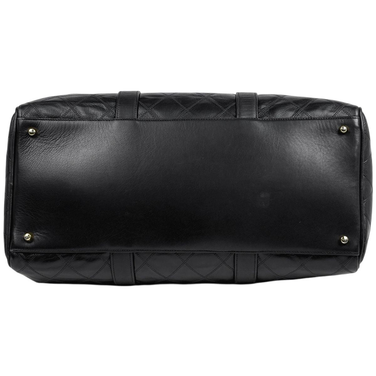 Chanel Bicolor Boston Bag 2-Way Quilted Leather Black — view 5