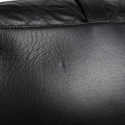 Chanel Bicolor Boston Bag 2-Way Quilted Leather Black — view 6