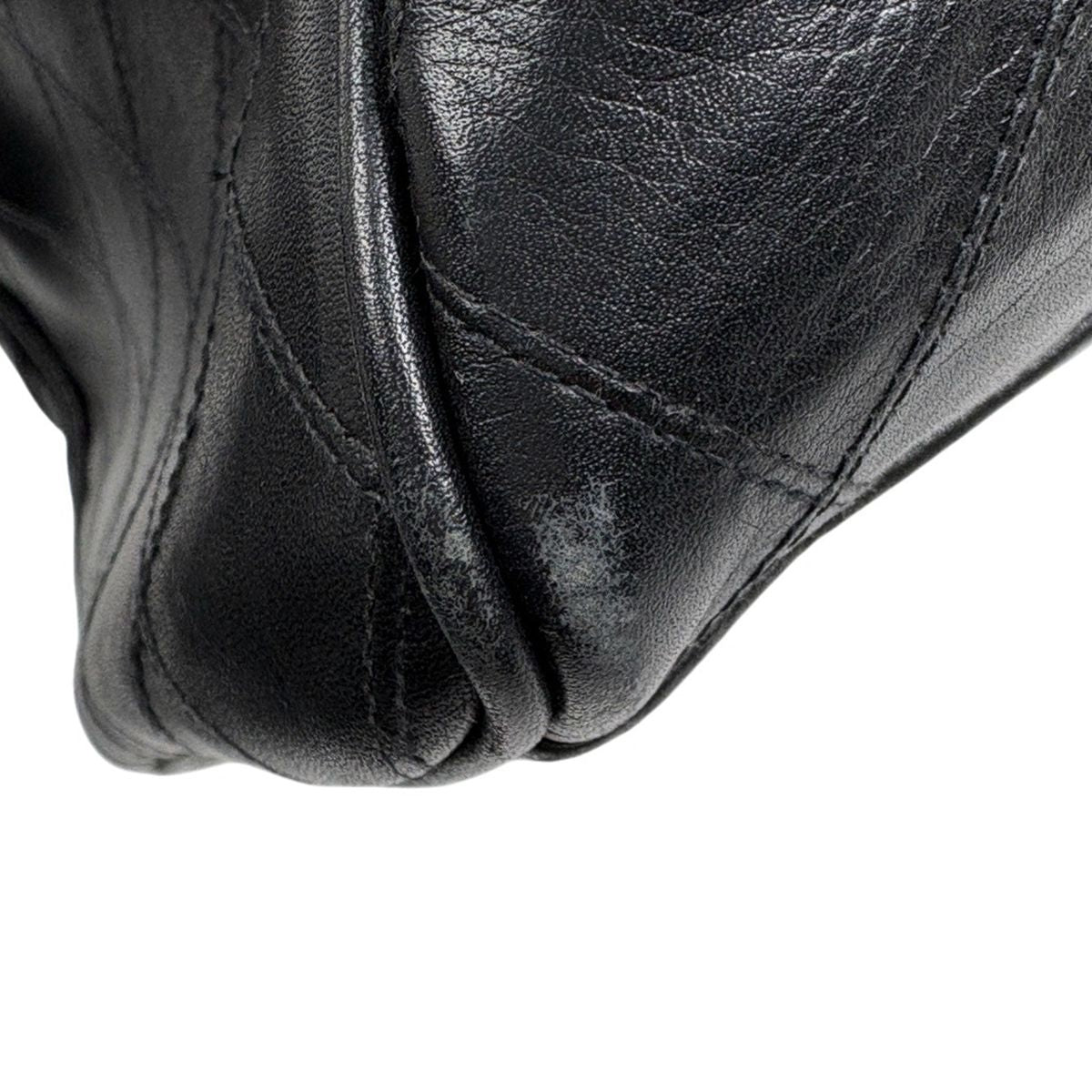 Chanel Bicolor Boston Bag 2-Way Quilted Leather Black — view 7