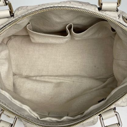 Gucci Guccissima Ski Handbag Signature 2-Way Shimarais the Ivory — view 8