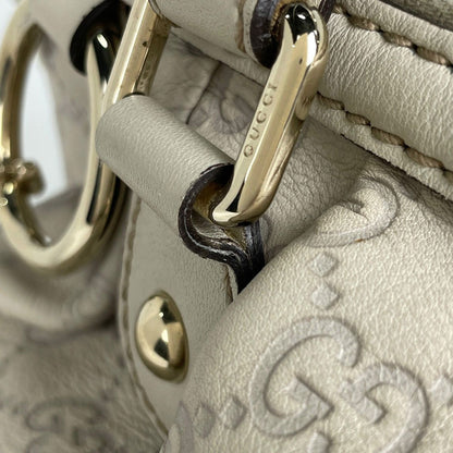 Gucci Guccissima Ski Handbag Signature 2-Way Shimarais the Ivory — view 4
