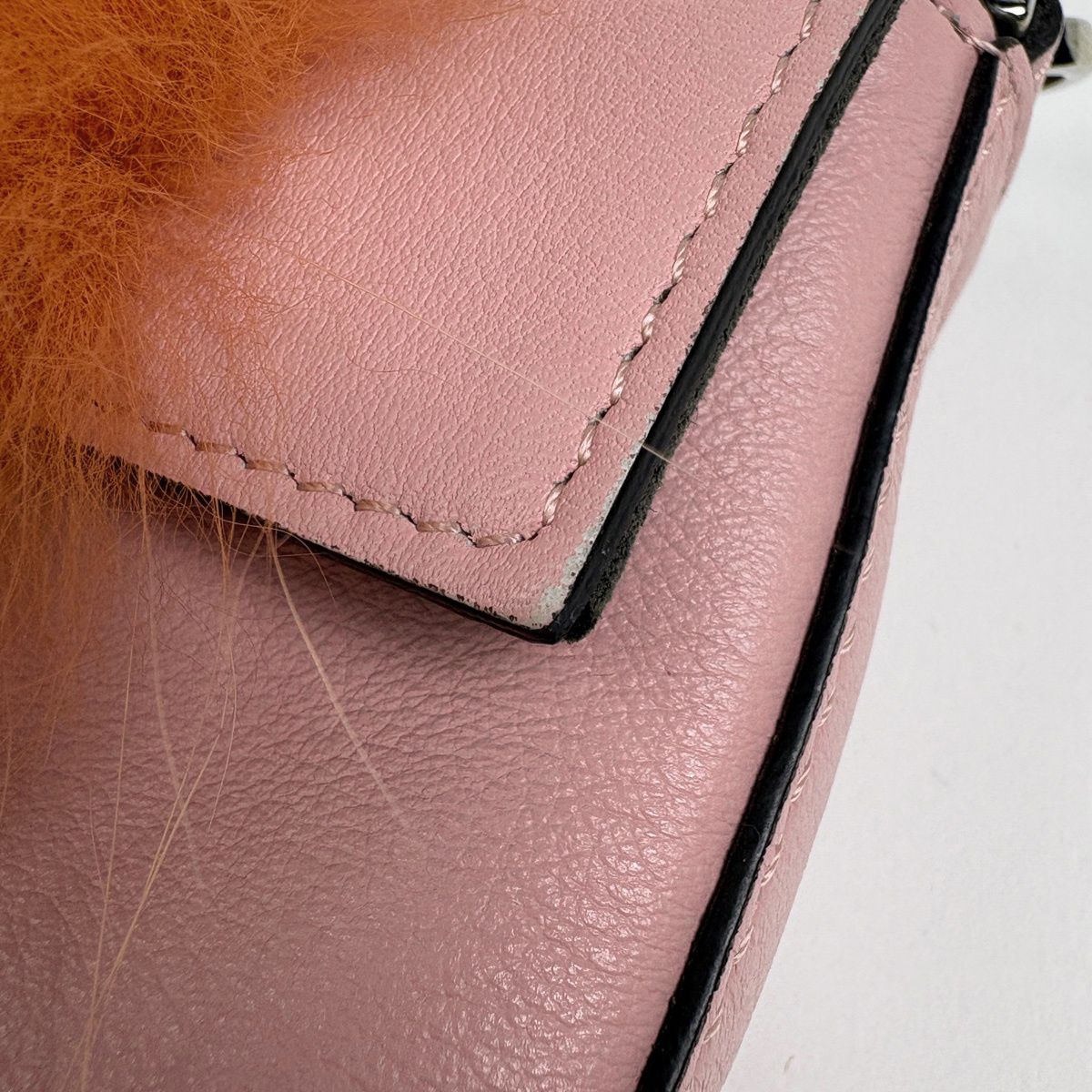 Fendi Micro Baguette 2-Way Mon Star Leather Pink Handbag — view 6