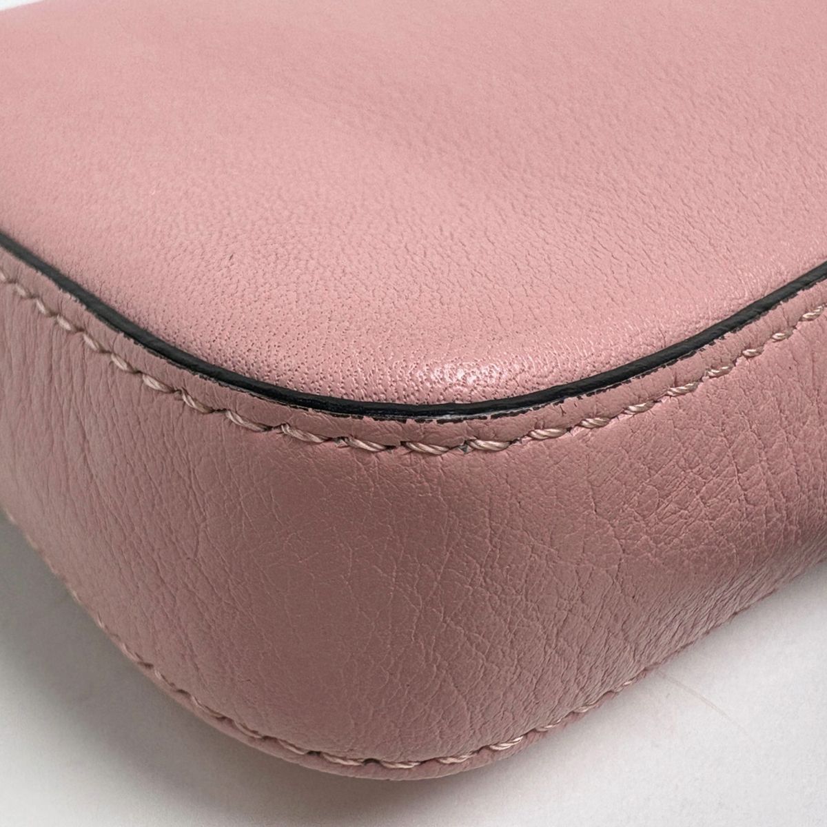 Fendi Micro Baguette 2-Way Mon Star Leather Pink Handbag — view 3