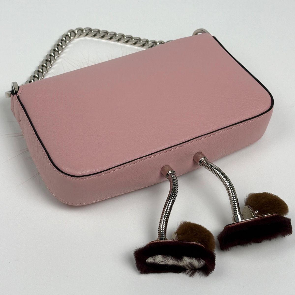 Fendi Micro Baguette 2-Way Mon Star Leather Pink Handbag — view 2