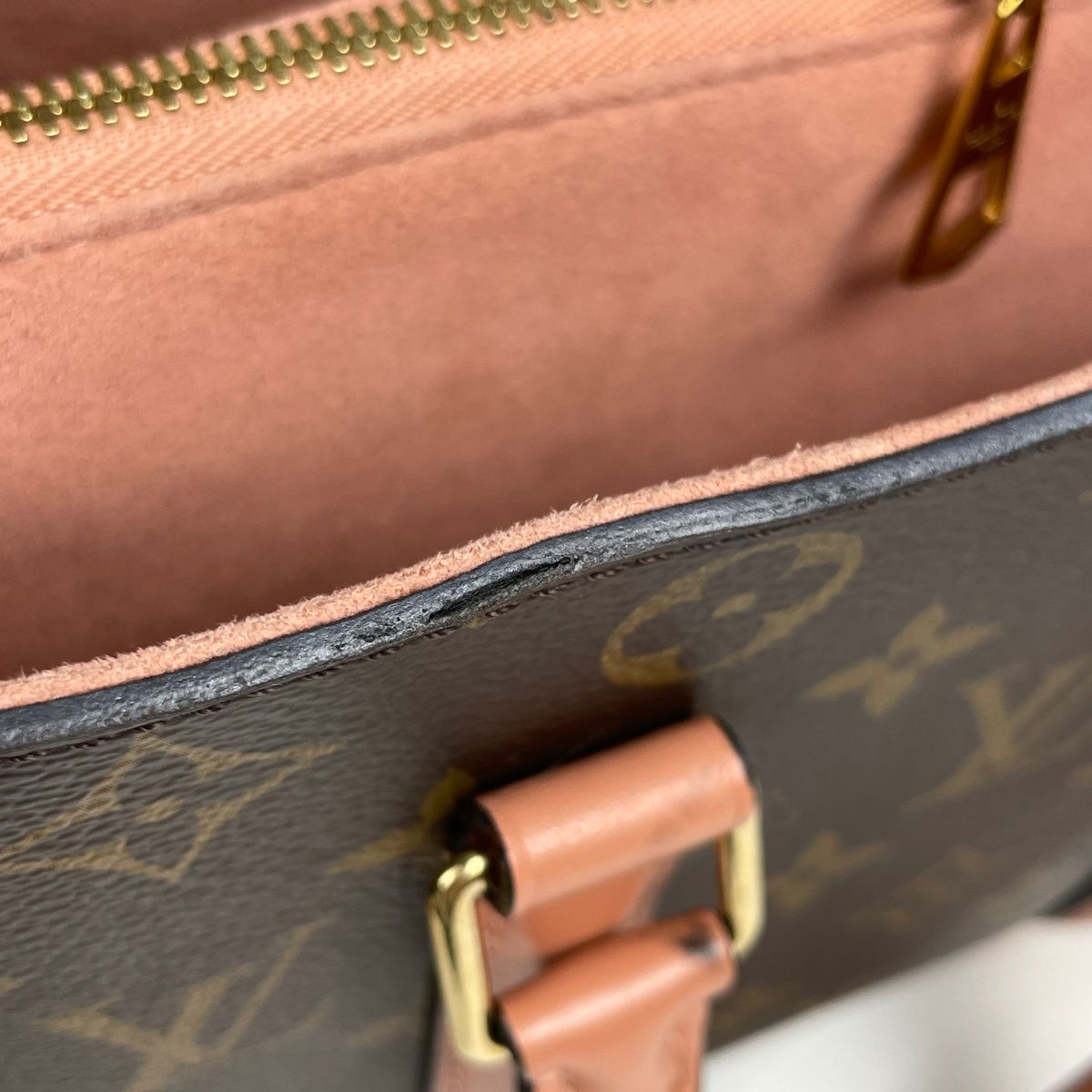 Louis Vuitton Soufflot NV BB 2-Way Handbag Monogram Brown Peche — view 5