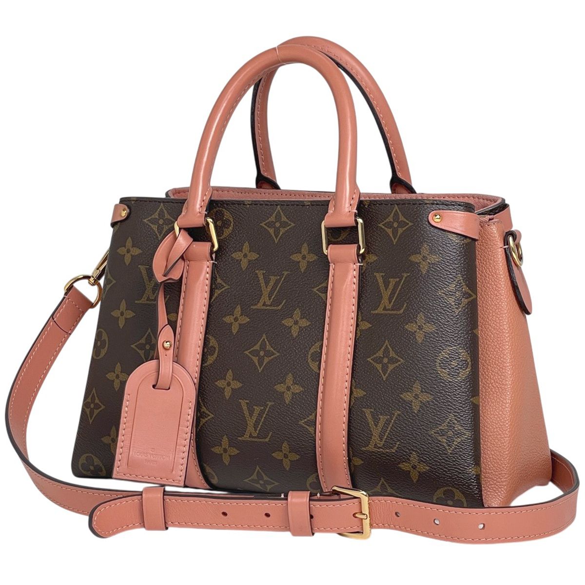 Louis Vuitton Soufflot NV BB 2-Way Handbag Monogram Brown Peche