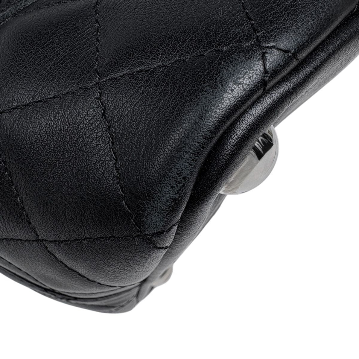 Chanel Cambon Line Large Tote CC Logo Shoulder Bag Leather Black — view 7