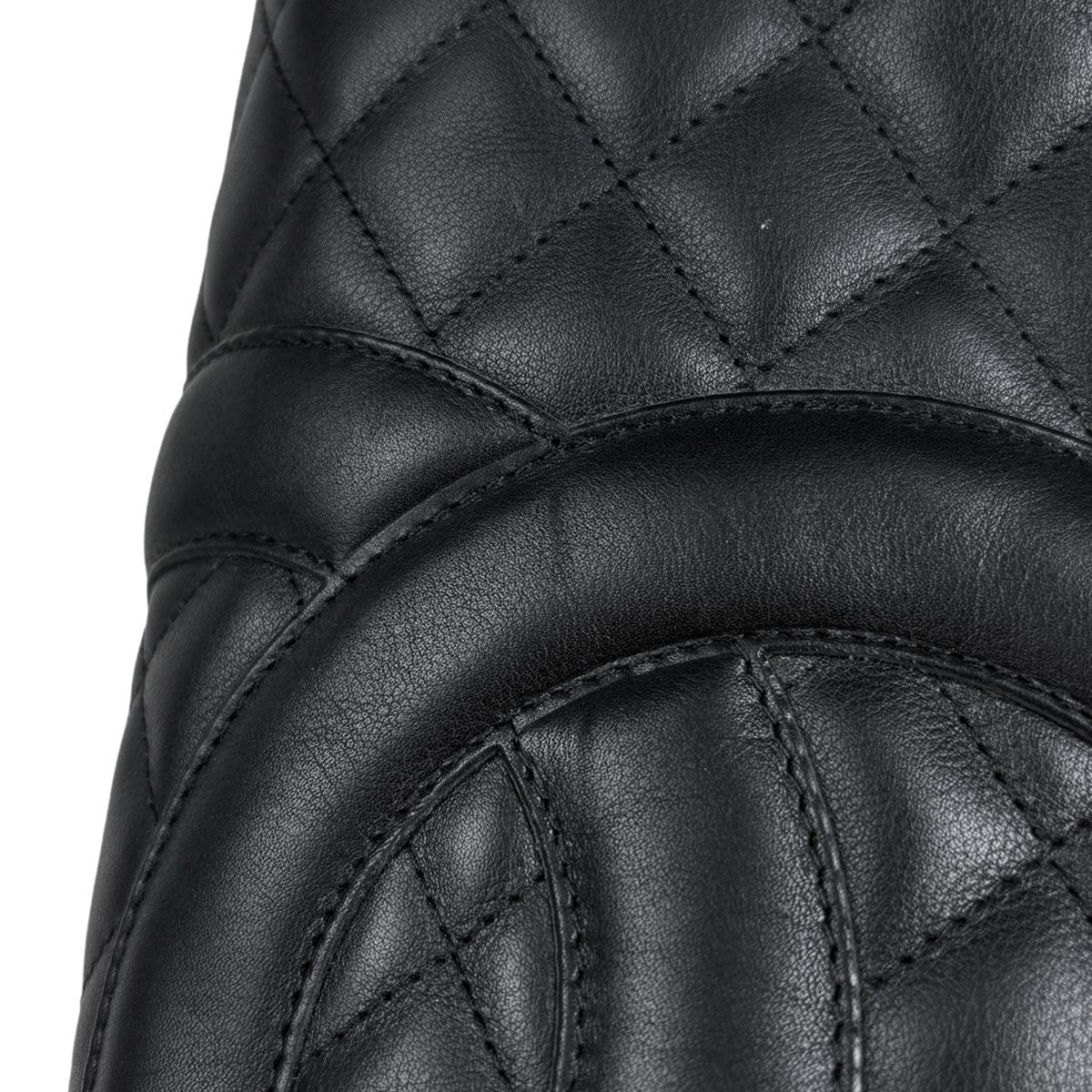 Chanel Cambon Line Large Tote CC Logo Shoulder Bag Leather Black — view 8