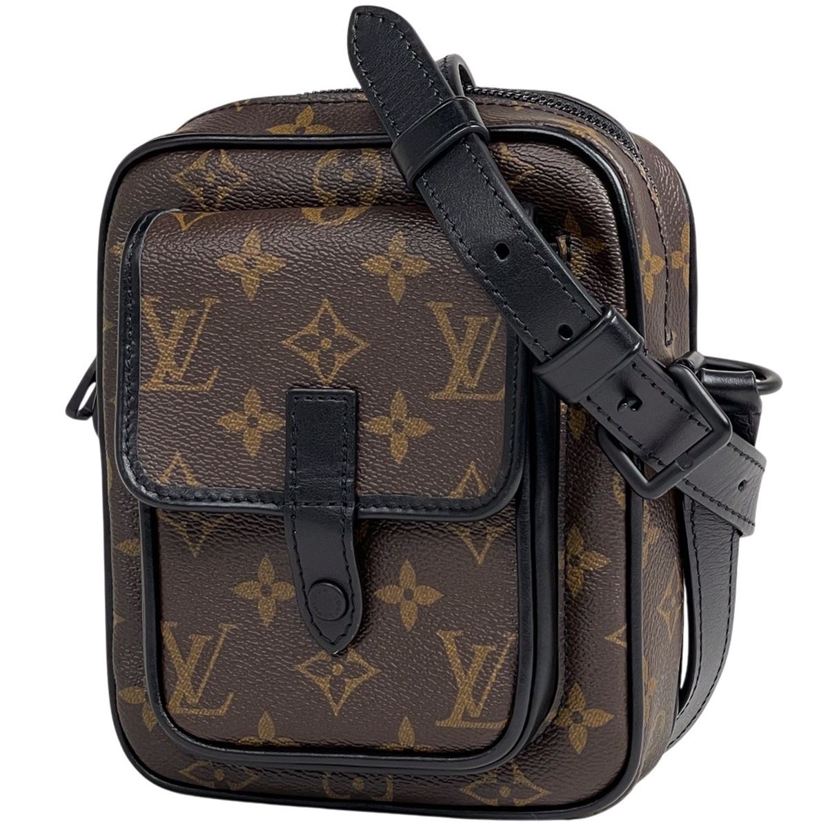 Louis Vuitton Christopher Wearable Wallet Shoulder Bag Monogram Macassar Brown