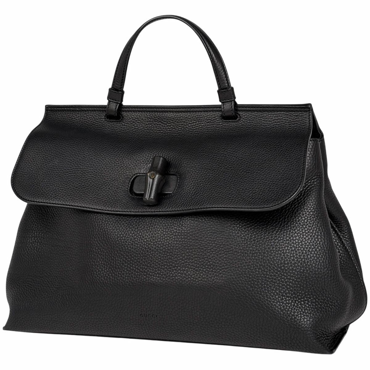Gucci Bamb Daily Handbag 2-Way Leather Black