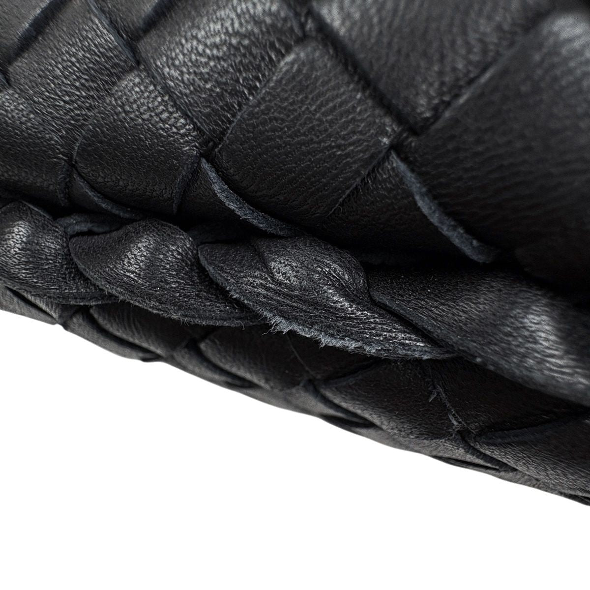 Bottega Veneta Intrecciato Shoulder Bag Hobo Leather Black — view 7