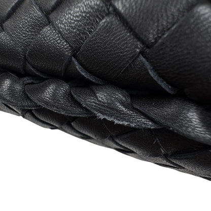 Bottega Veneta Intrecciato Shoulder Bag Hobo Leather Black — view 7