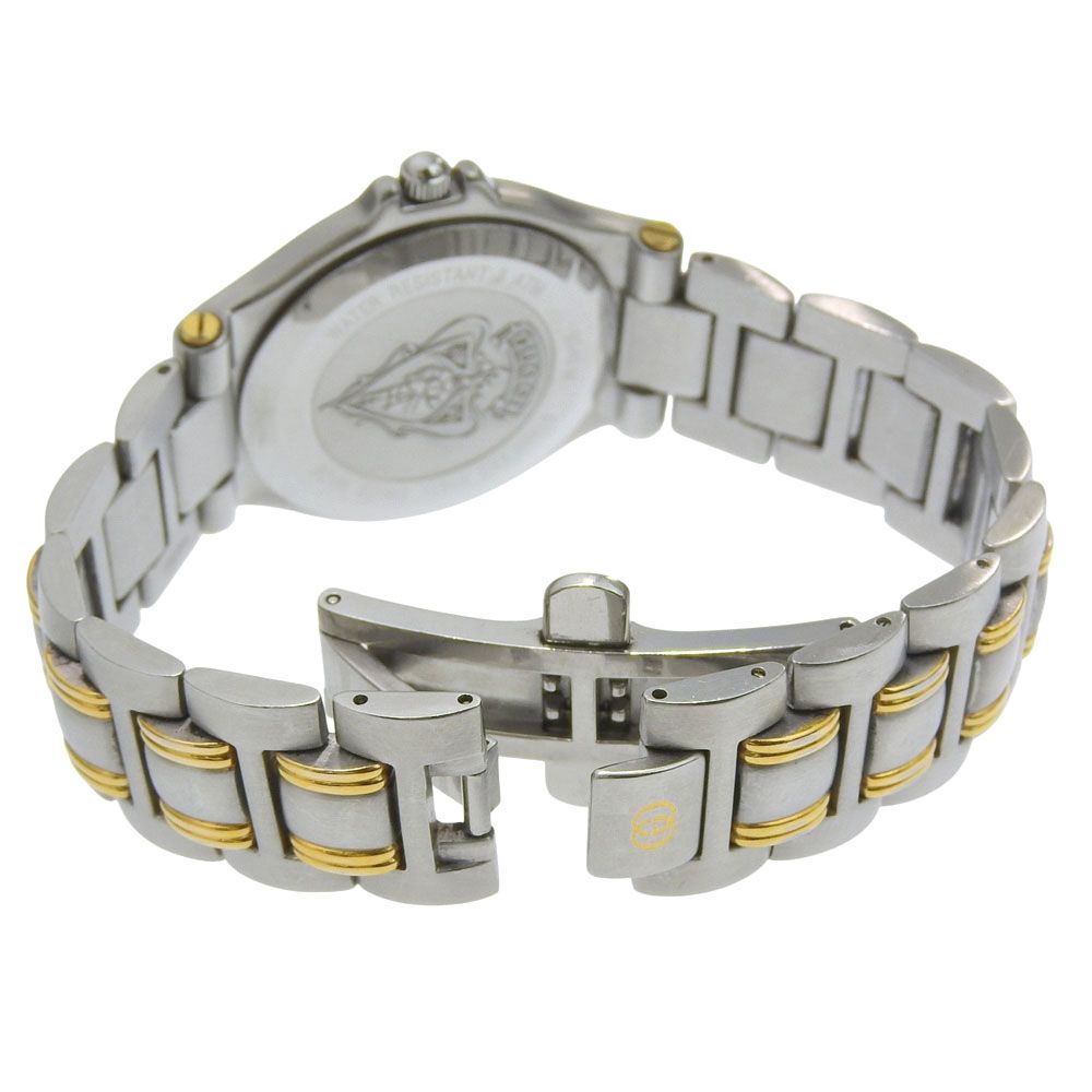 Gucci Stainless Steel Gold Plated Silver Kuo Analog Display Gray Dial Watch — view 5