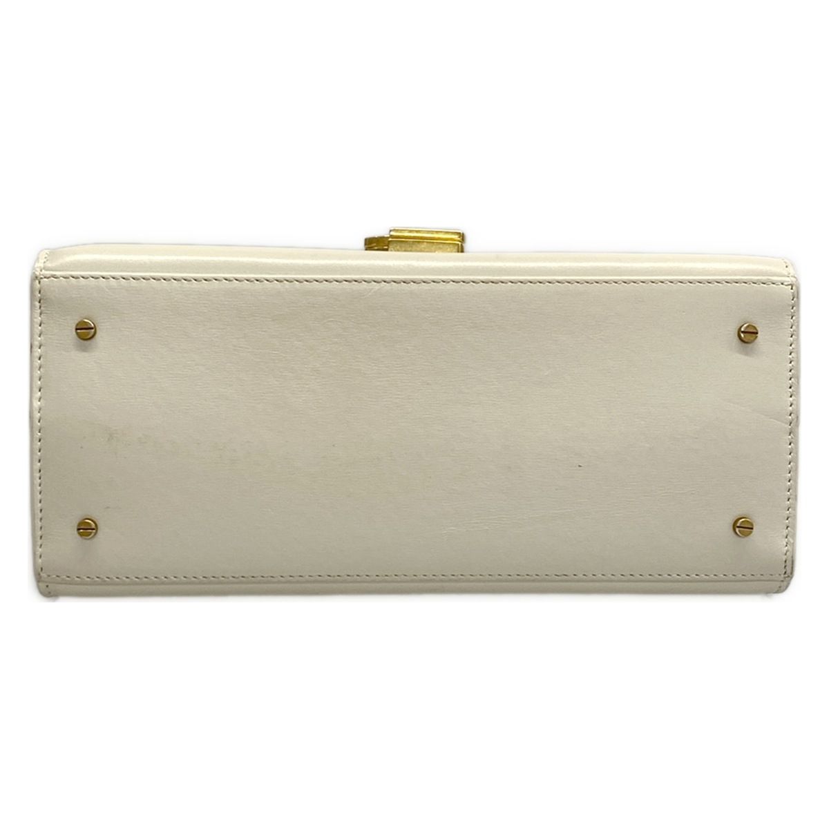 Saint Laurent Paris Handbag Cassandra Top Handle Bag White Gold Leather — view 5