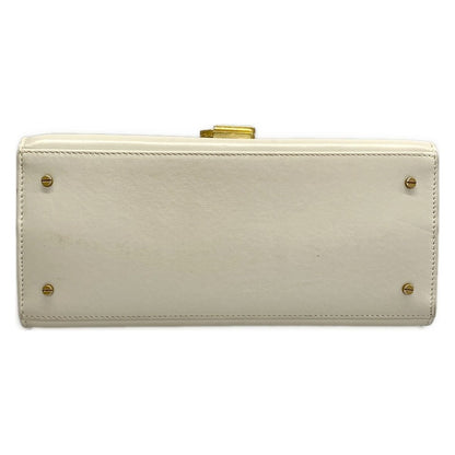 Saint Laurent Paris Handbag Cassandra Top Handle Bag White Gold Leather — view 5
