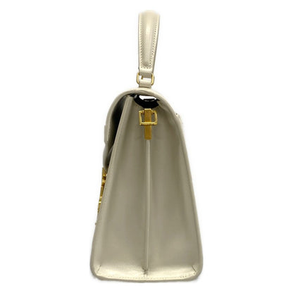 Saint Laurent Paris Handbag Cassandra Top Handle Bag White Gold Leather — view 4