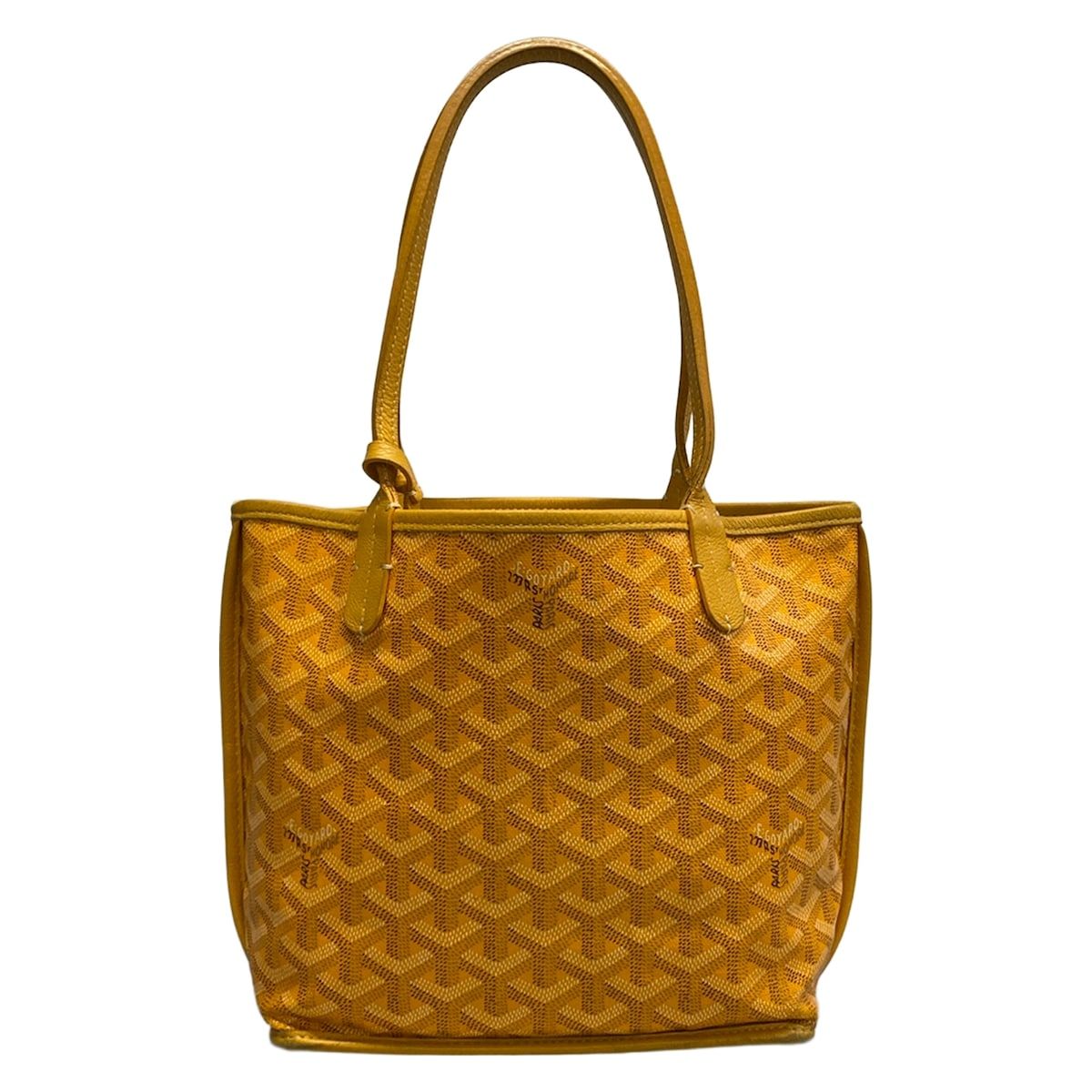 Goyard Tote Anjou Mini Yellow Reversible Leather