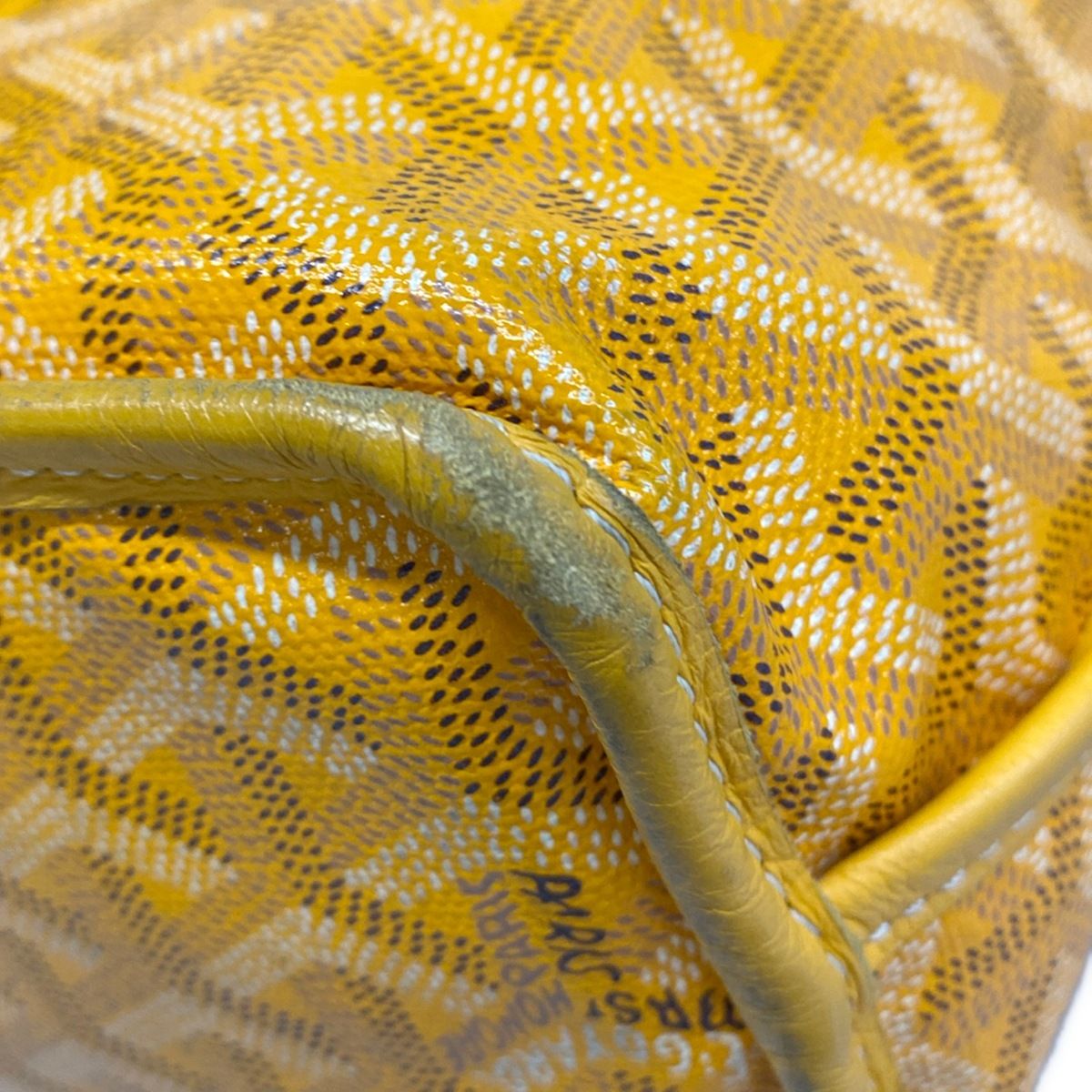 Goyard Tote Anjou Mini Yellow Reversible Leather — view 6