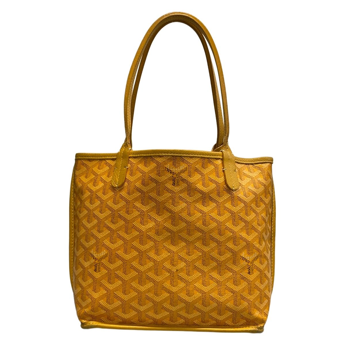 Goyard Tote Anjou Mini Yellow Reversible Leather — view 3