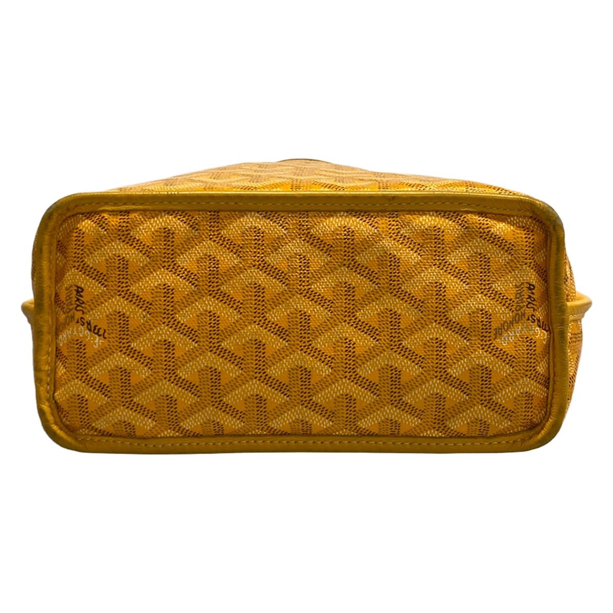 Goyard Tote Anjou Mini Yellow Reversible Leather — view 5