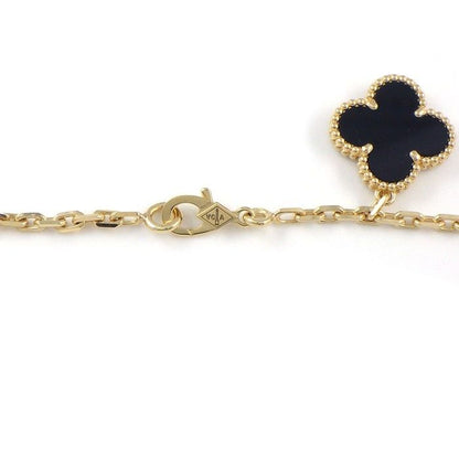 Van Cleef & Arpels Bracelet Magic Alhambra 5 Motifs Onyx White Gray Shell 18k — view 3
