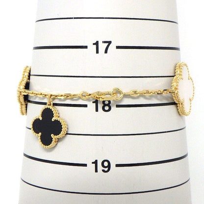 Van Cleef & Arpels Bracelet Magic Alhambra 5 Motifs Onyx White Gray Shell 18k — view 9
