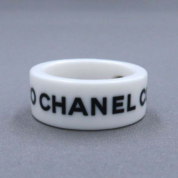 Chanel Logo Ring White — view 3