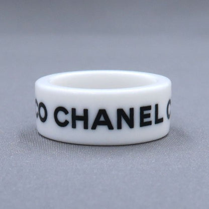 Chanel Logo Ring White