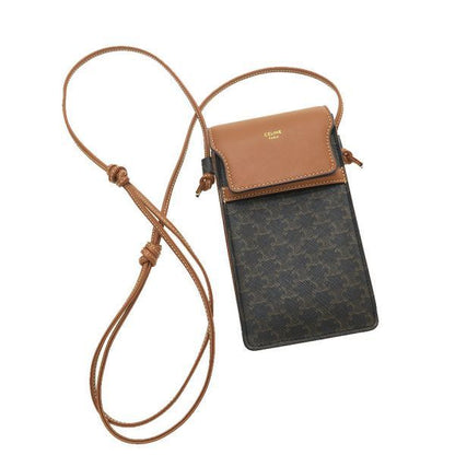 Celine Mobile Pouch Trio Canvas &lambskin