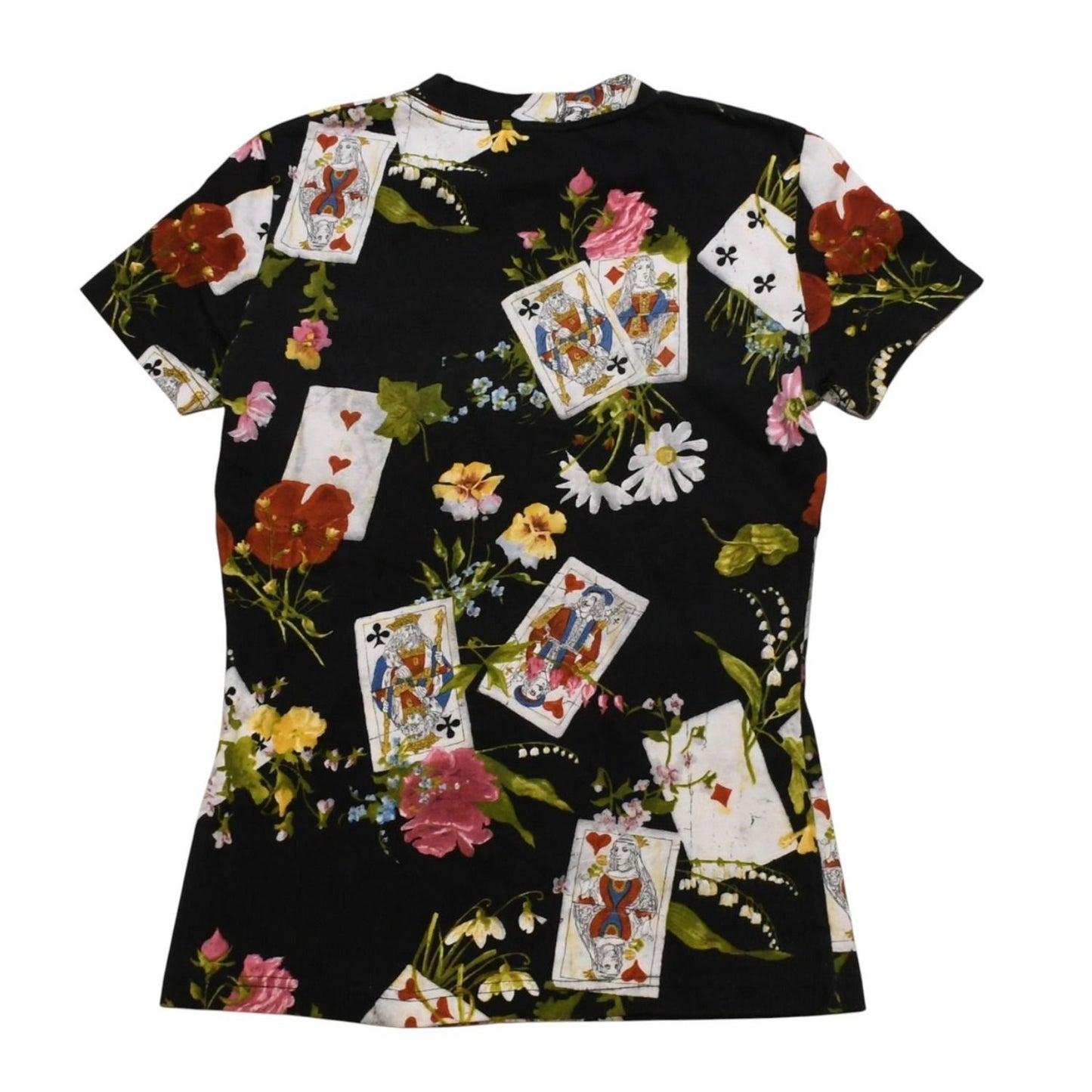 Dior Short Sleeve T-Shirt 36 Botanical Playing Cards All Over Print Vintage — view 2
