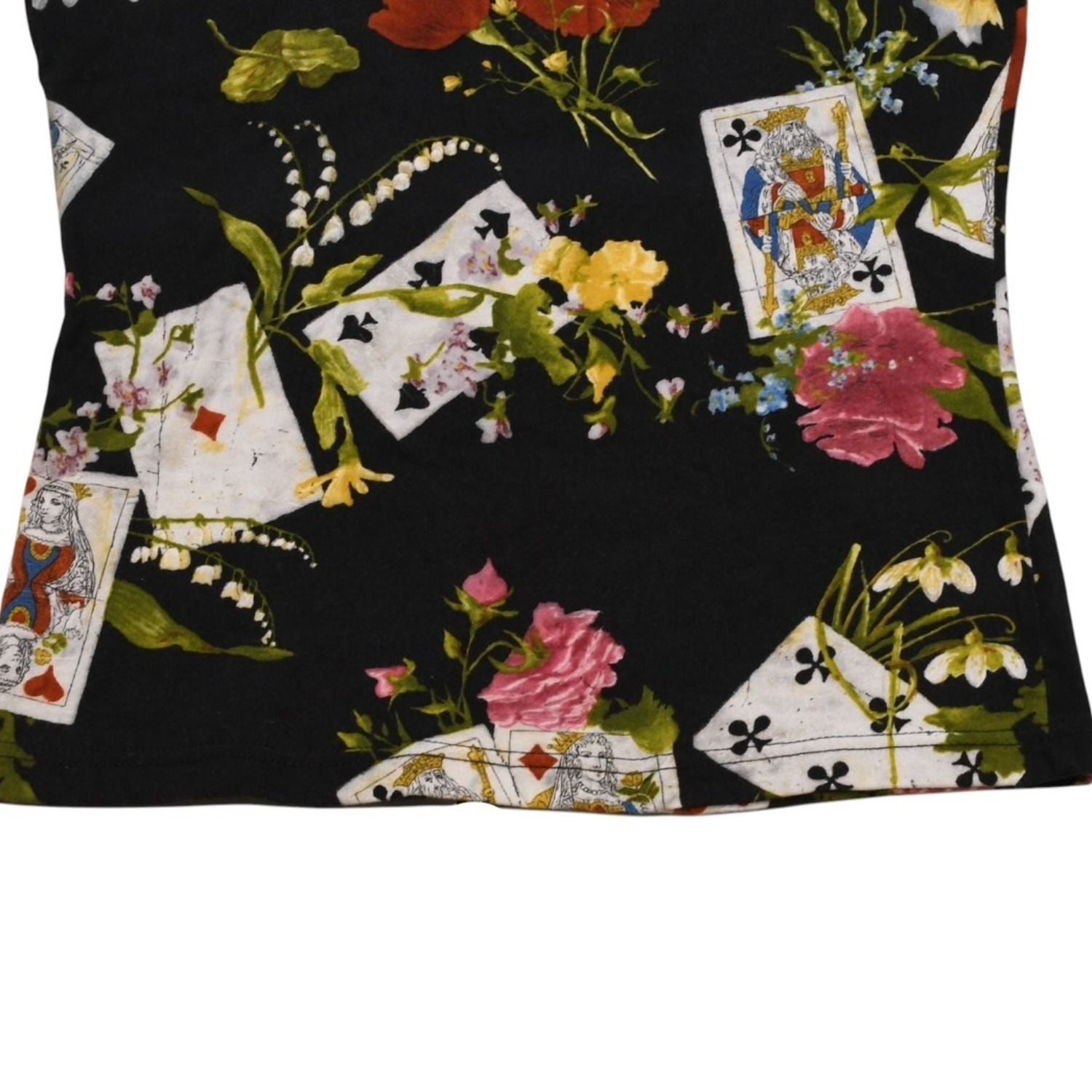 Dior Short Sleeve T-Shirt 36 Botanical Playing Cards All Over Print Vintage — view 6