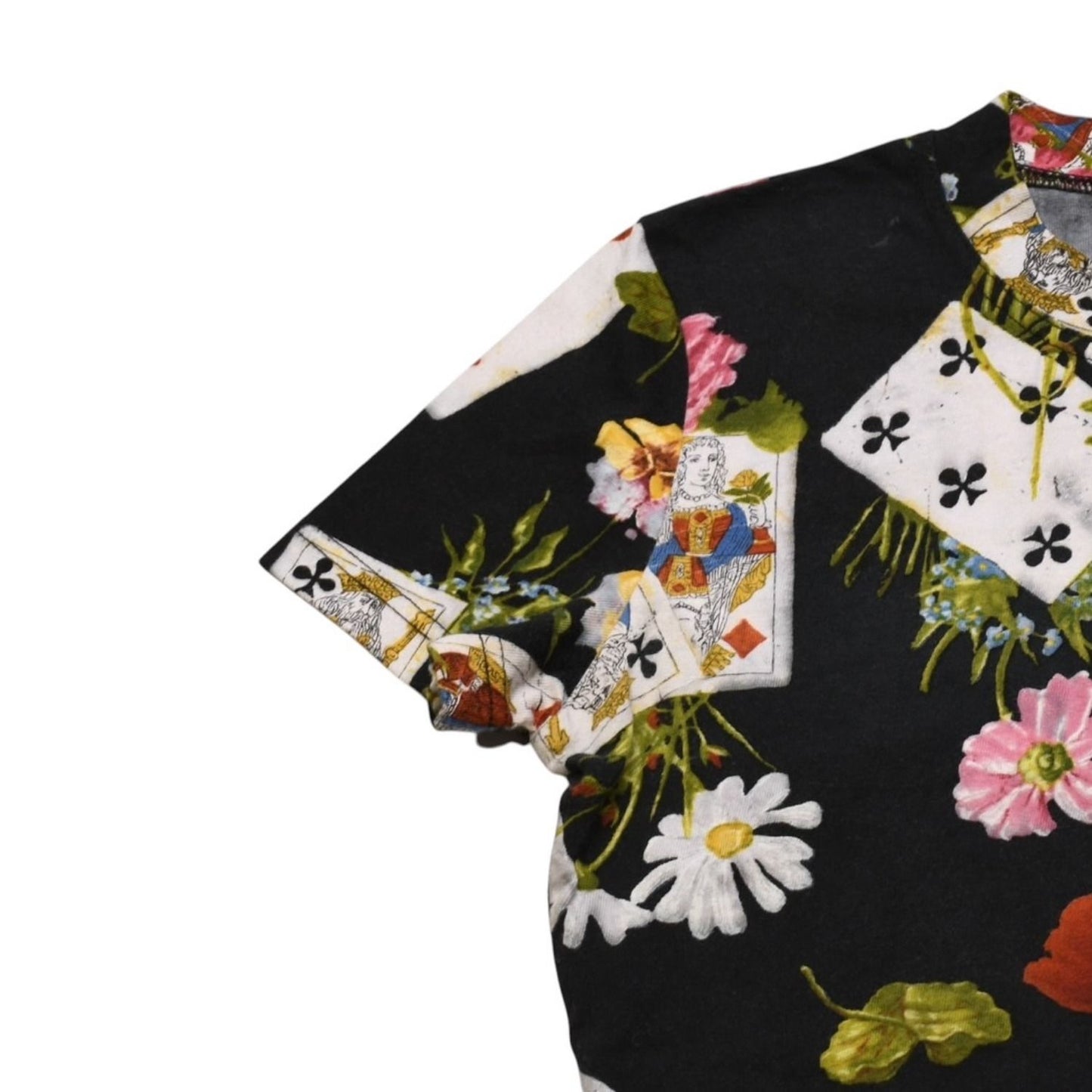 Dior Short Sleeve T-Shirt 36 Botanical Playing Cards All Over Print Vintage — view 5