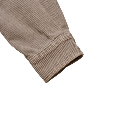 Miu Miu Garment Dye Corduroy Shirt Short Length Cropped Washed Fabric Gray — view 4