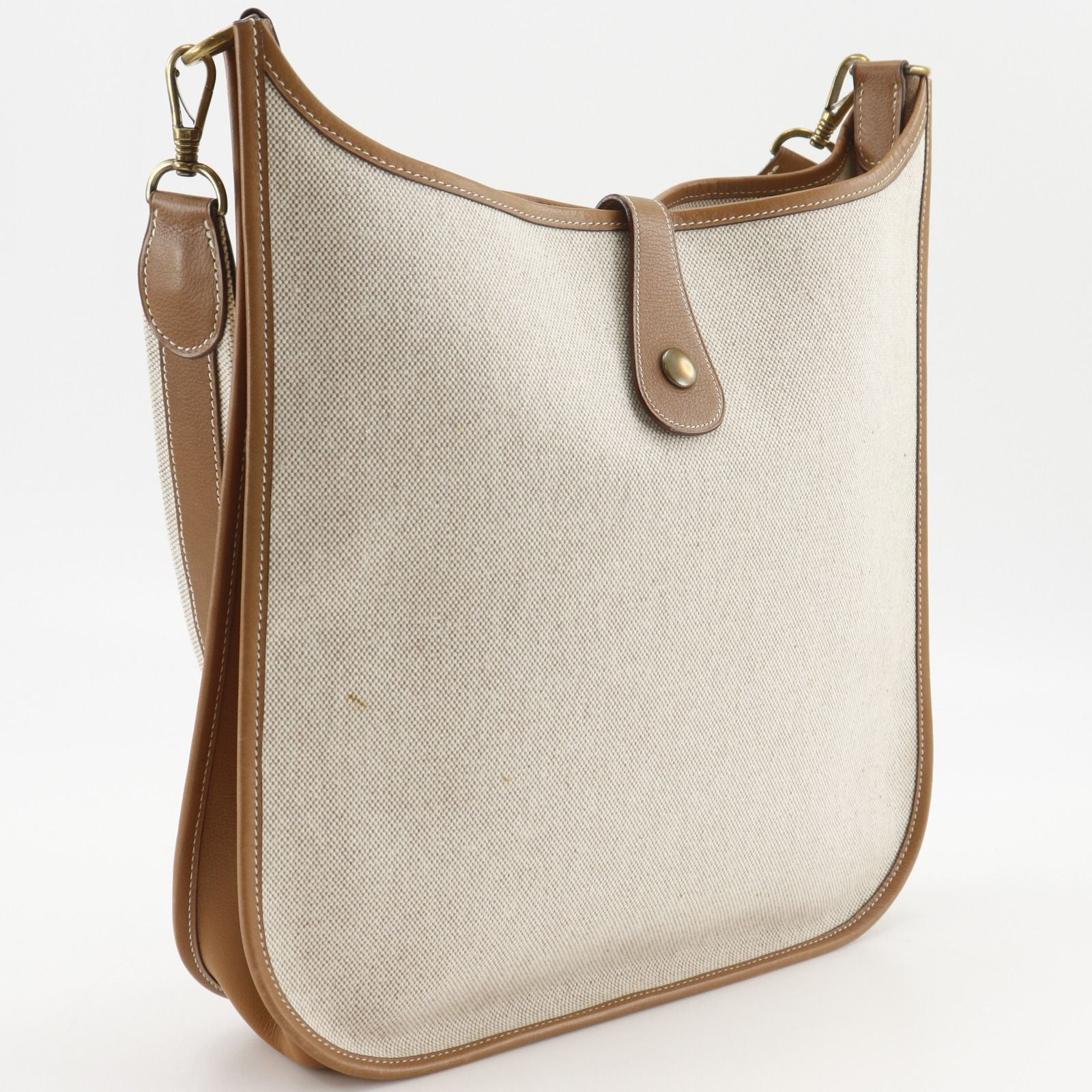 Hermes Evelyne 1 GM Toile Ash Beige L Shoulder — view 3