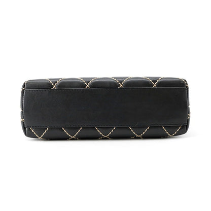 Chanel Handbag Stitch CC Logo Lambskin Bag Black — view 3