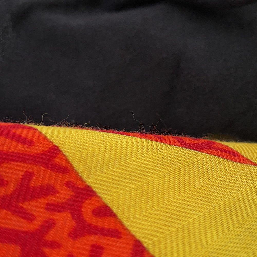 Hermes Shawl Carre 140 Geant American Quilts Cashmere Silk Scarf — view 2
