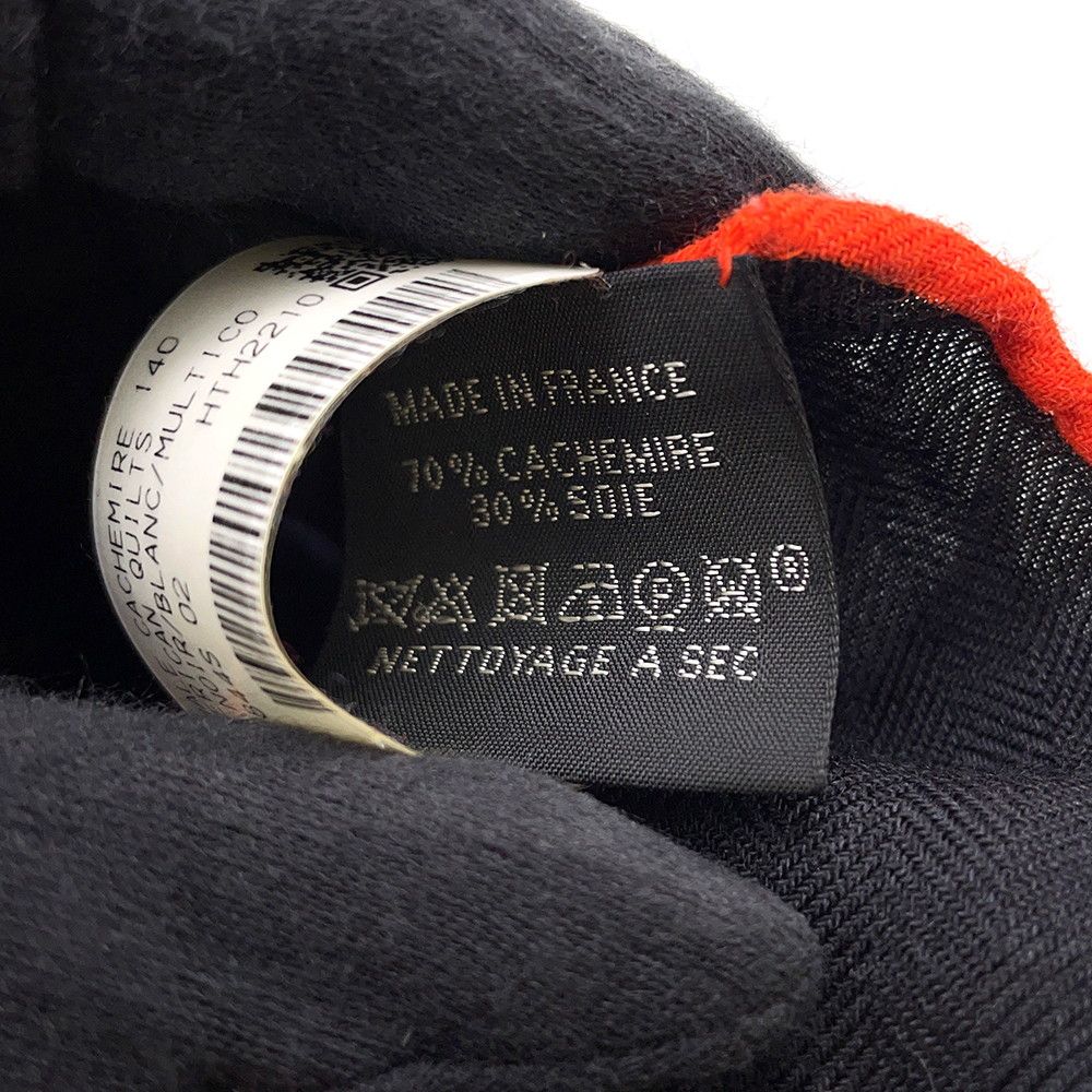Hermes Shawl Carre 140 Geant American Quilts Cashmere Silk Scarf — view 5