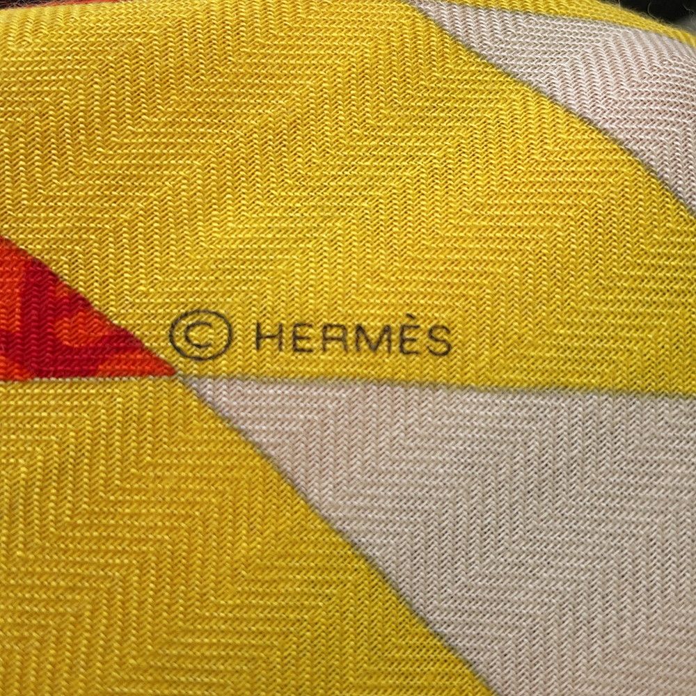 Hermes Shawl Carre 140 Geant American Quilts Cashmere Silk Scarf — view 4