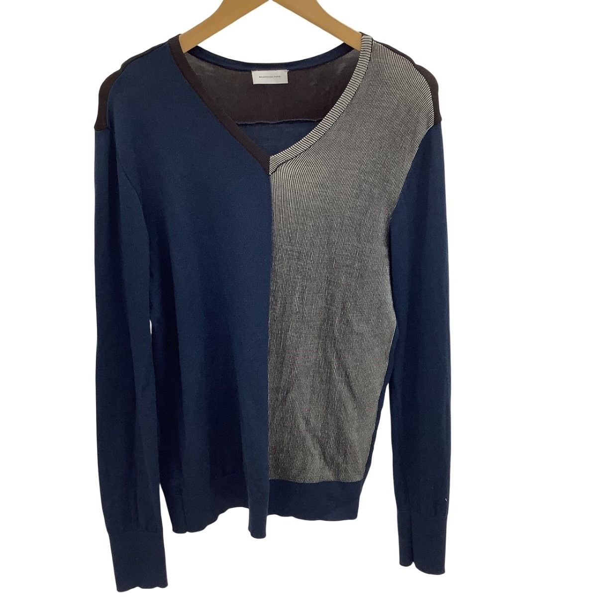 Balenciaga V-neck Knit S Navy Sweater