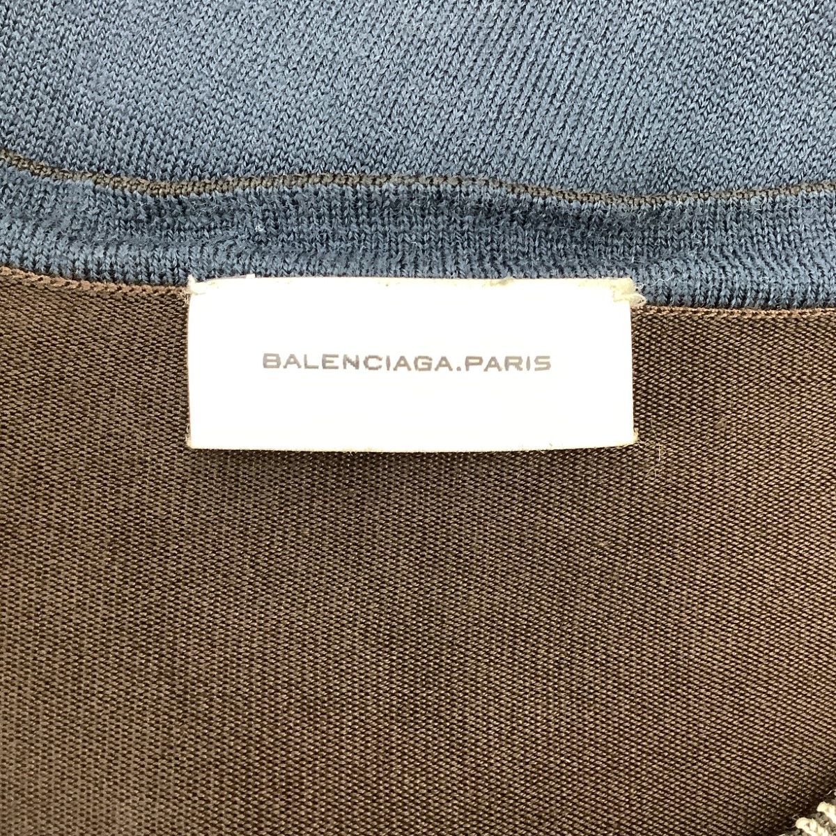 Balenciaga V-neck Knit S Navy Sweater — view 3
