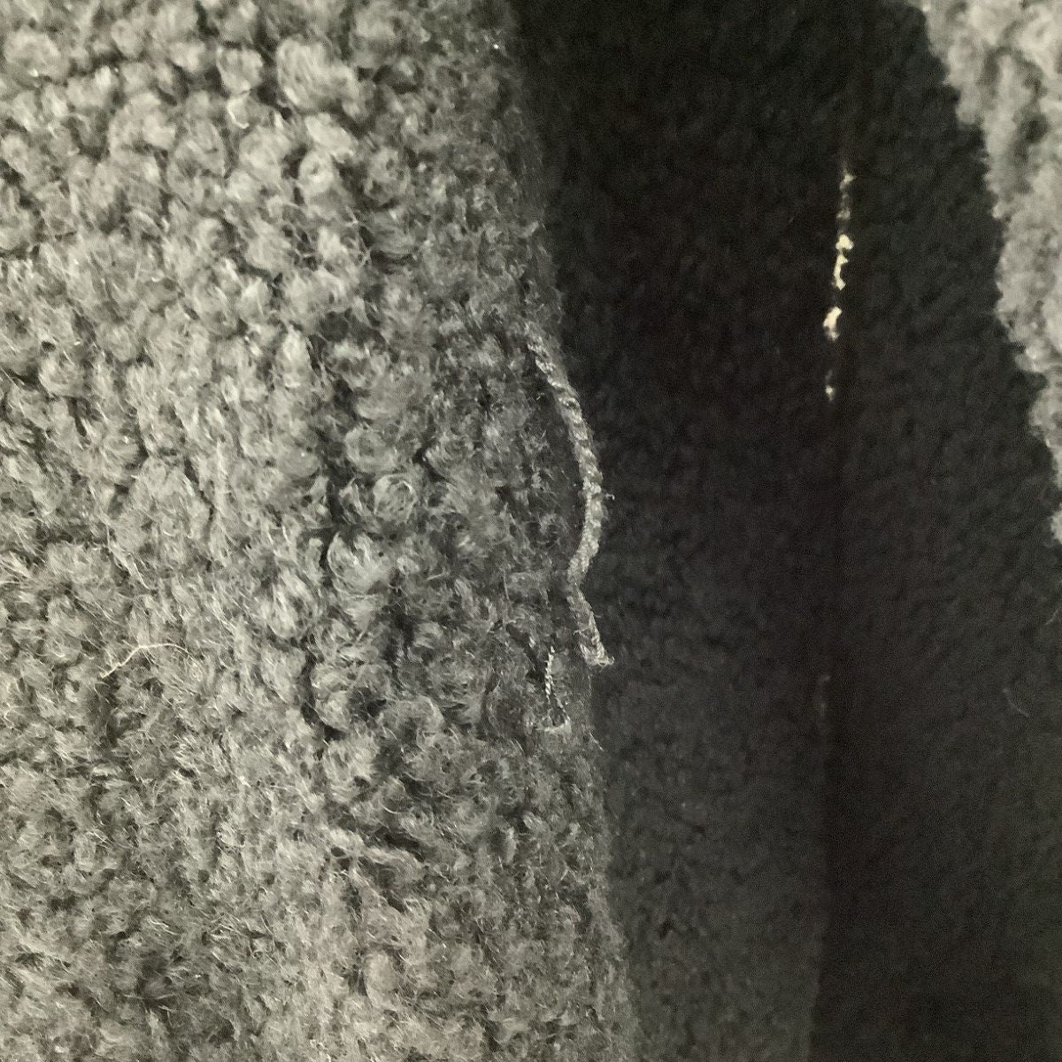 Max Mara Coat Fleece Inside Leather 42 Black — view 6