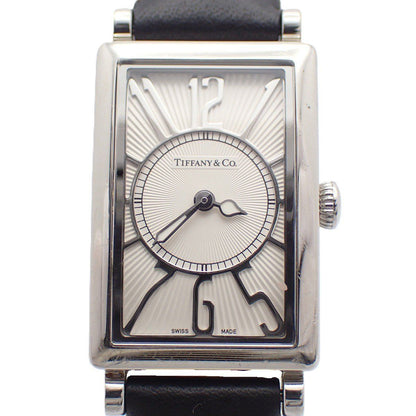 Tiffany & Co Gallery Quartz Watch White Dial Leather Strap Pawn