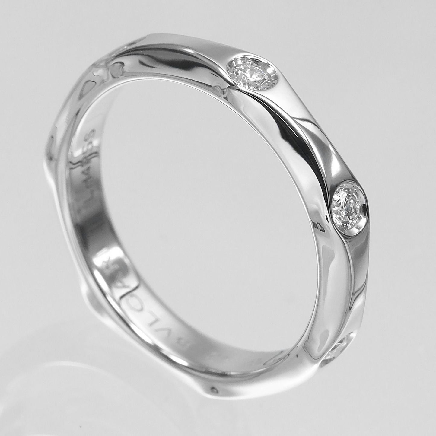 Bvlgari Infinite Wedding Platinum Diamond Ring — view 3