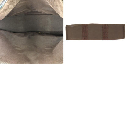 Hermes Her Line MM Brown Silver Polyamide Polyester Tote — view 9